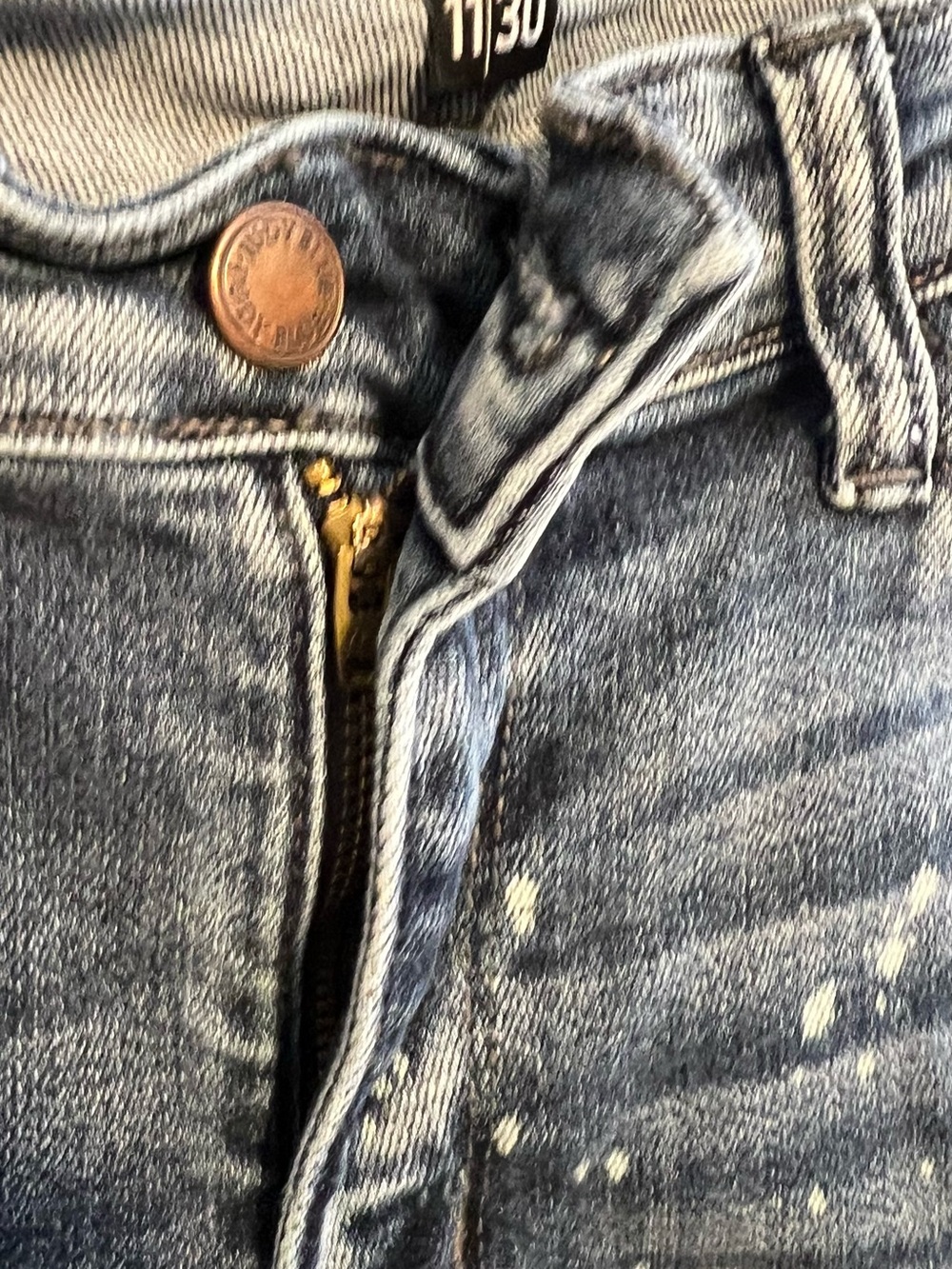 Judy Blue Distressed Boyfriend Fit Dark Skinny Jeans Paint-Splatter |Women 11/30 - Picture 3 of 8